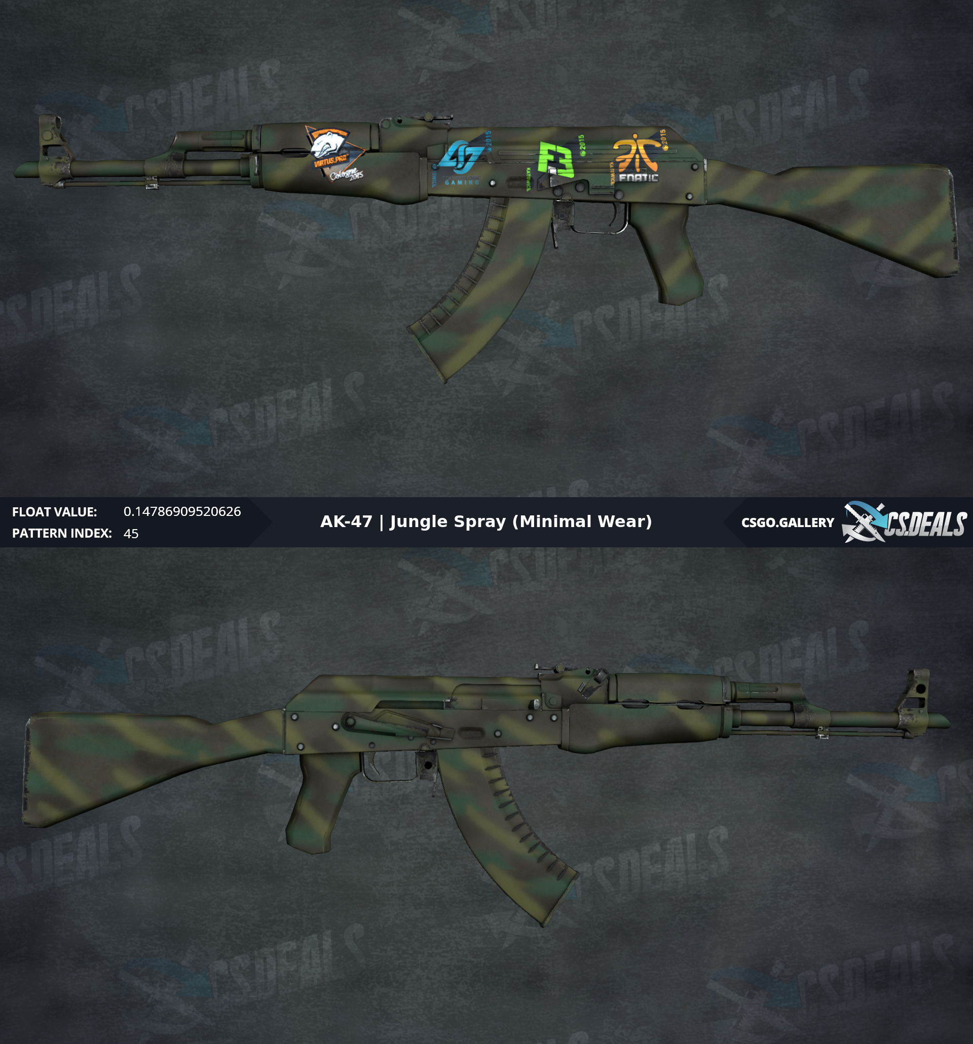 PC AK Jungle Spray With Stickers GlobalOffensiveTrade