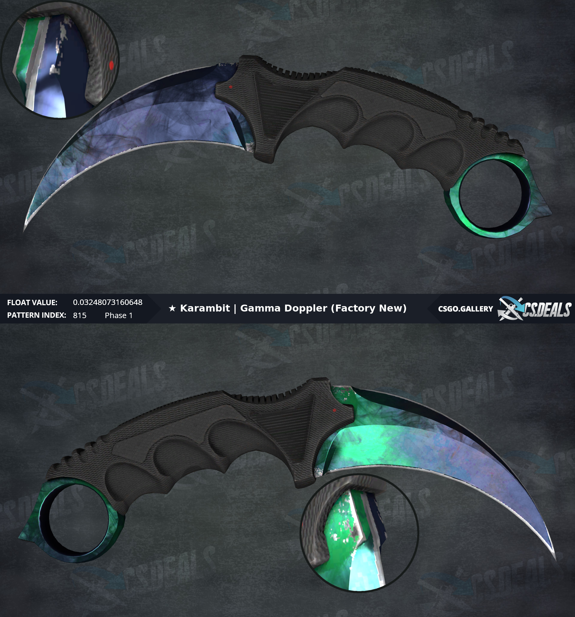 Stattrak Karambit Gamma Doppler Цена