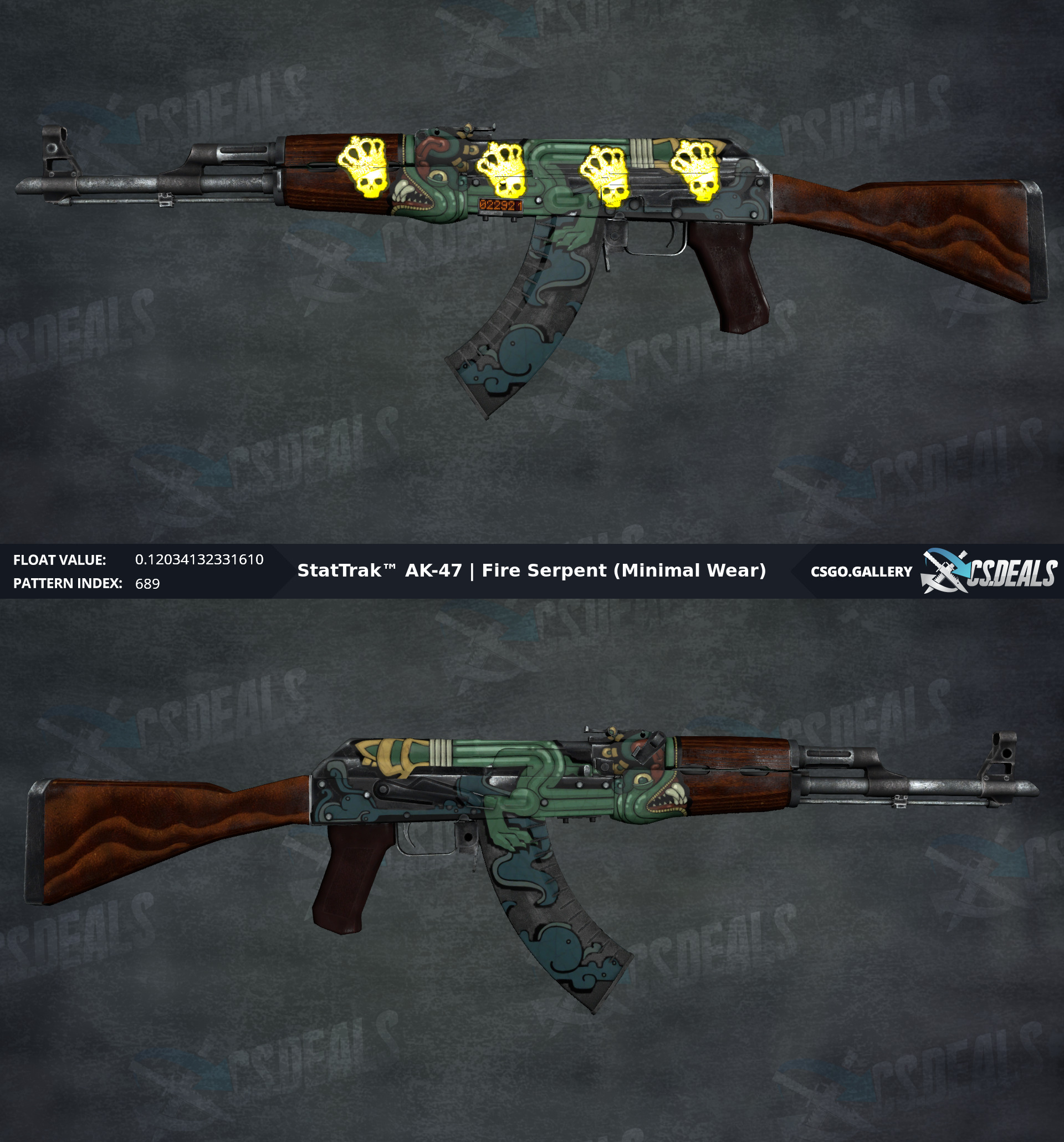 CS:GO AK-47 Fire Serpent Skin 4K Wallpaper #1