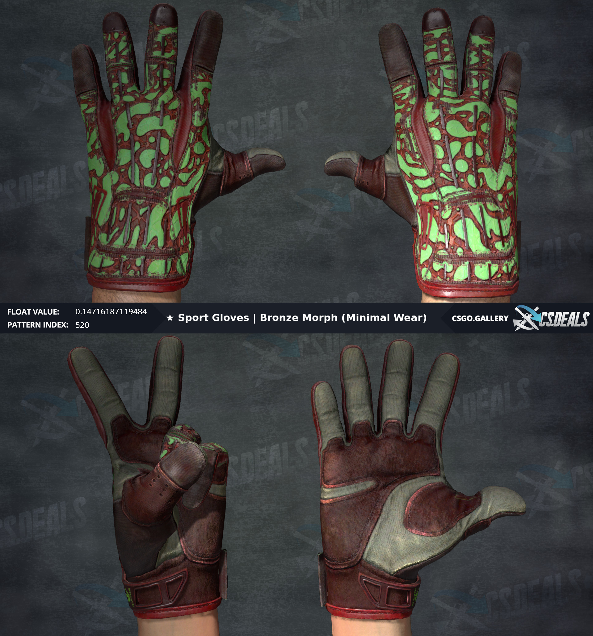 [H] Sport Gloves Bronze Morph MW [W] 16 TB/PA Arcs r