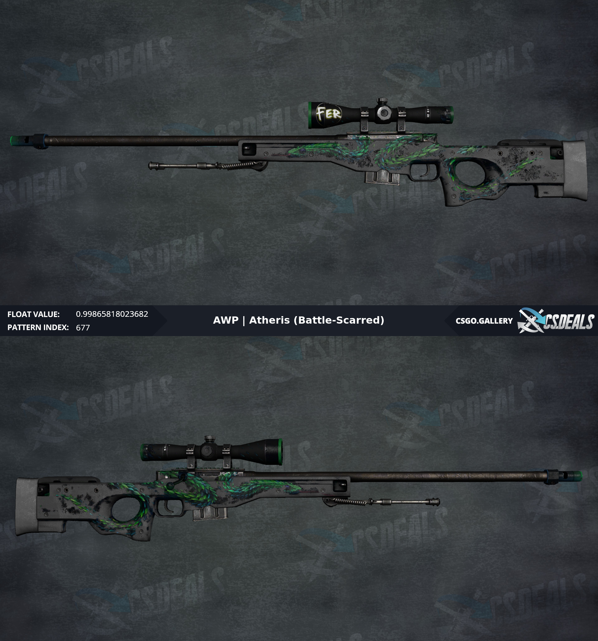 CSGO AWP Atheris Battle Scarred 