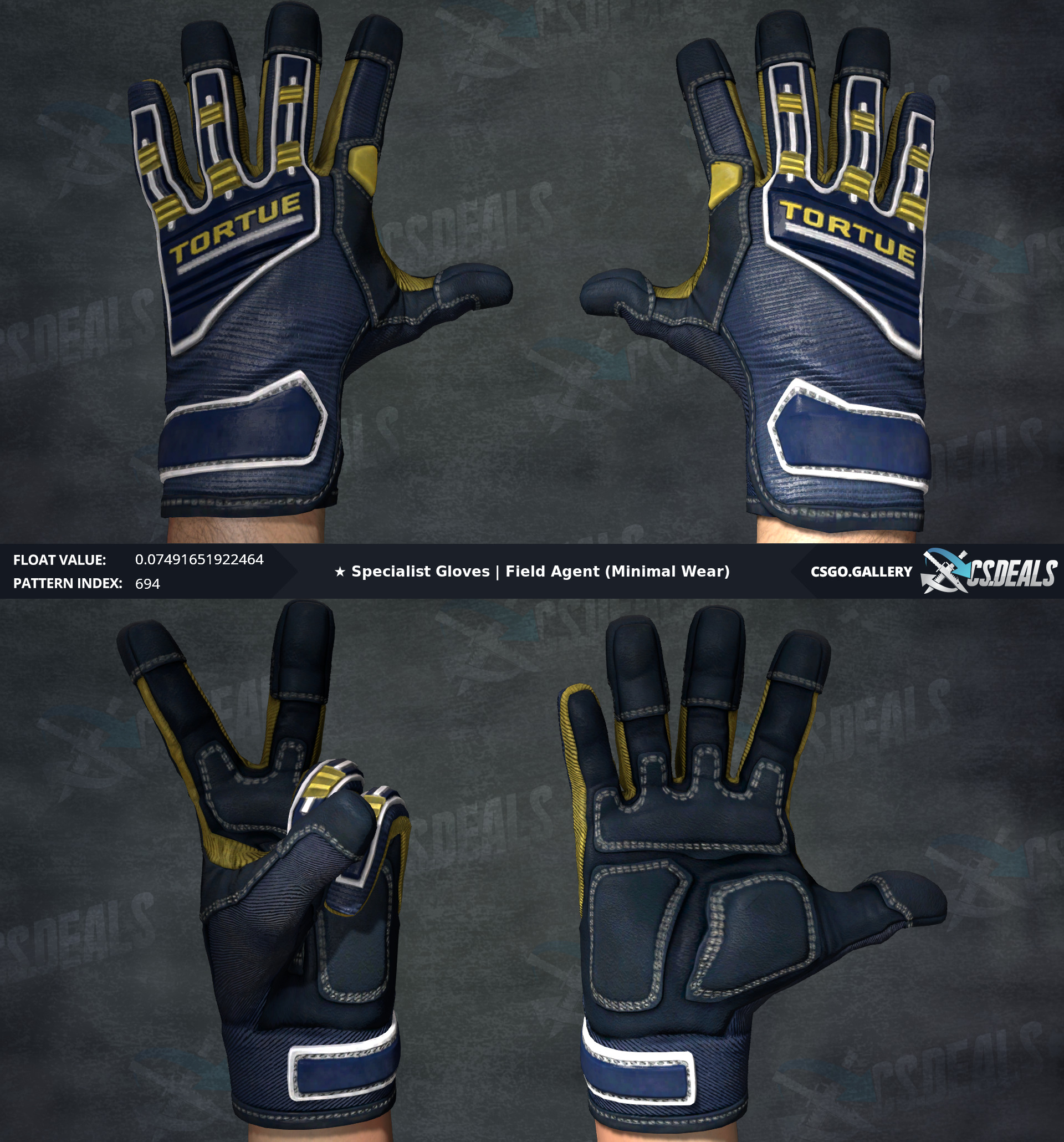 [PC] specialist glove field agent minimal wear 0.0749 r