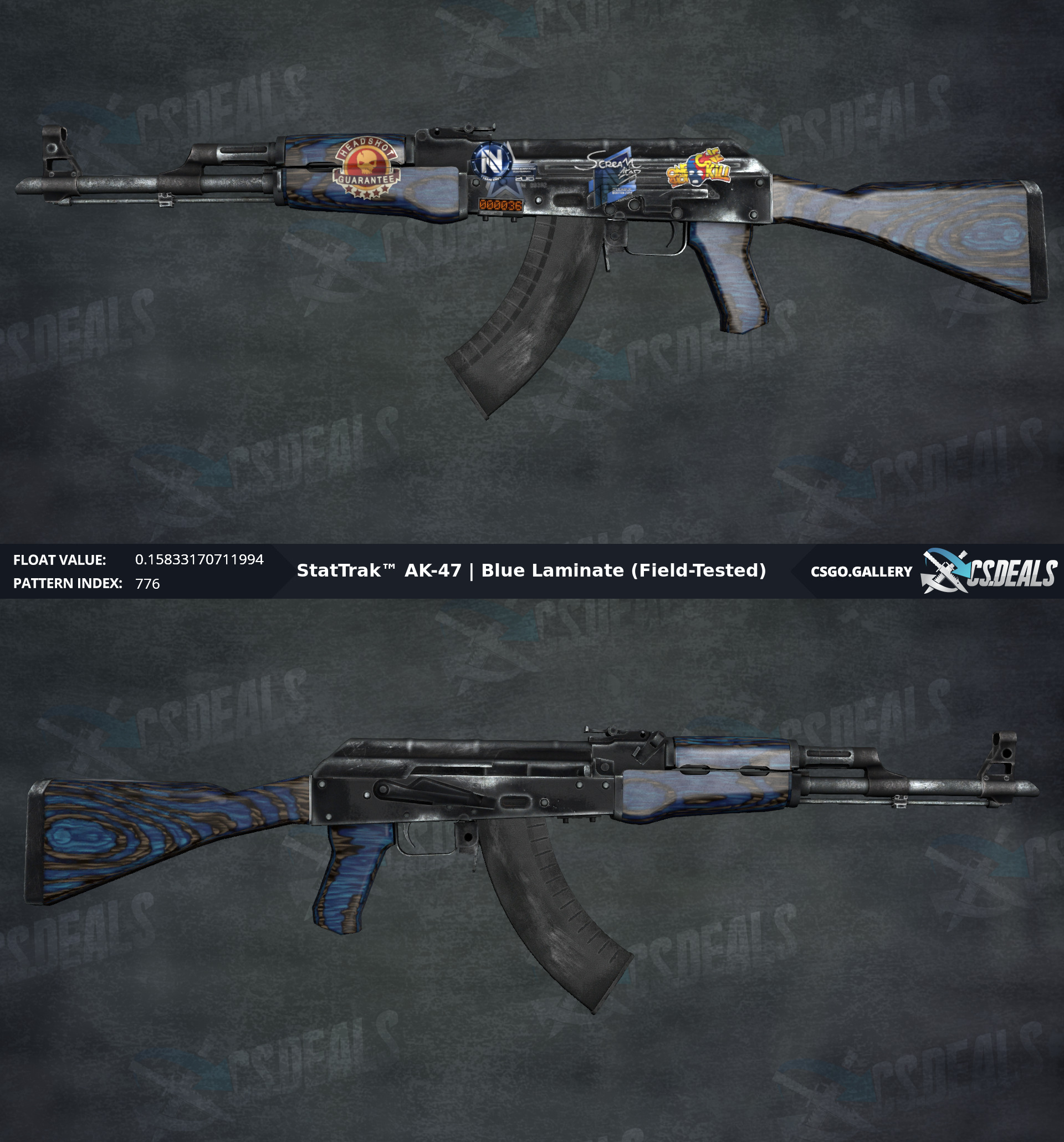 [H] ST AK Blue Laminate FT Scream Non Crown Replica [W] 8 Keys : r ...