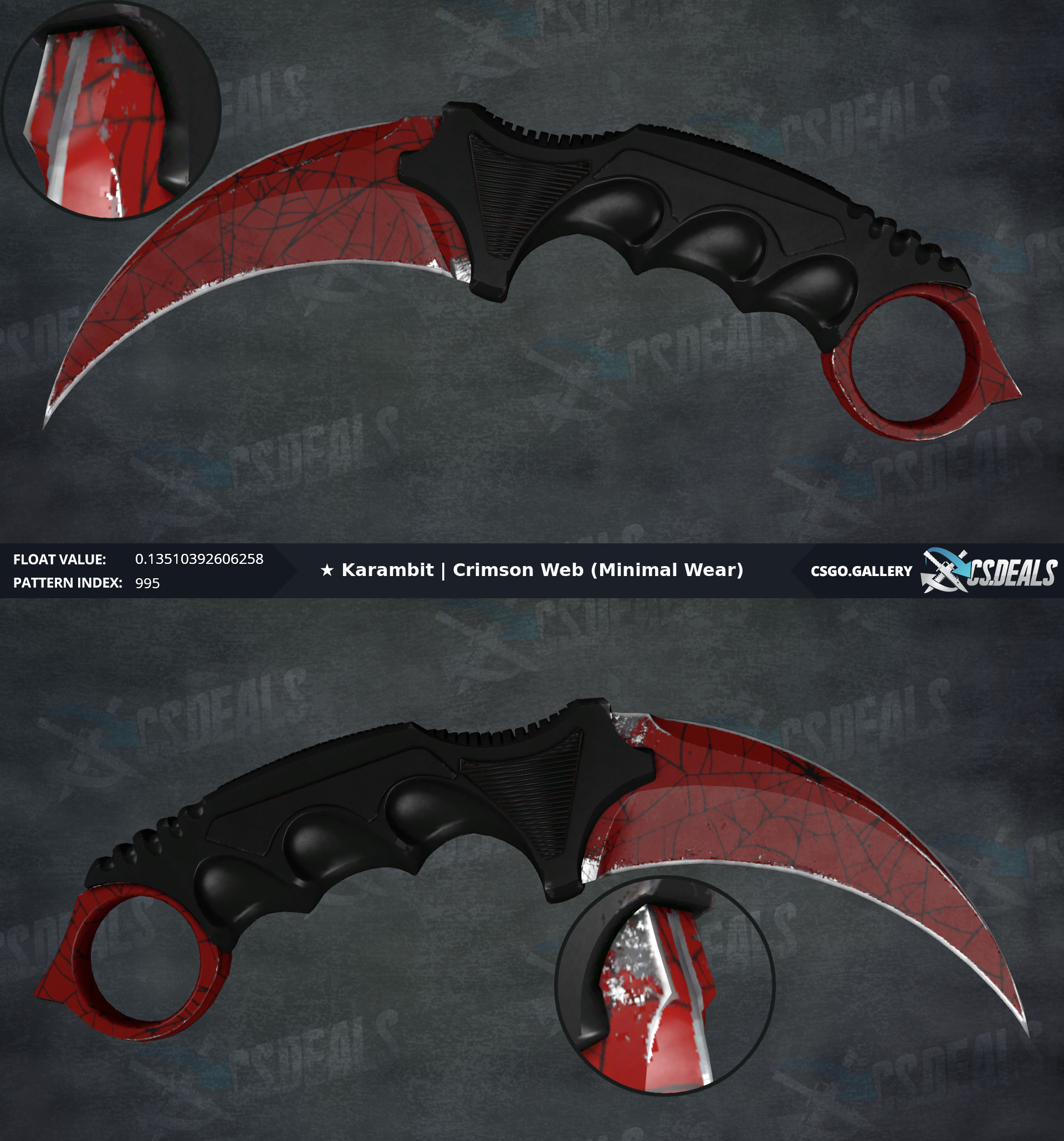 Sold - [H] Karambit Crimson Web MW 0.135 Clean Corner / Bloodhound ...