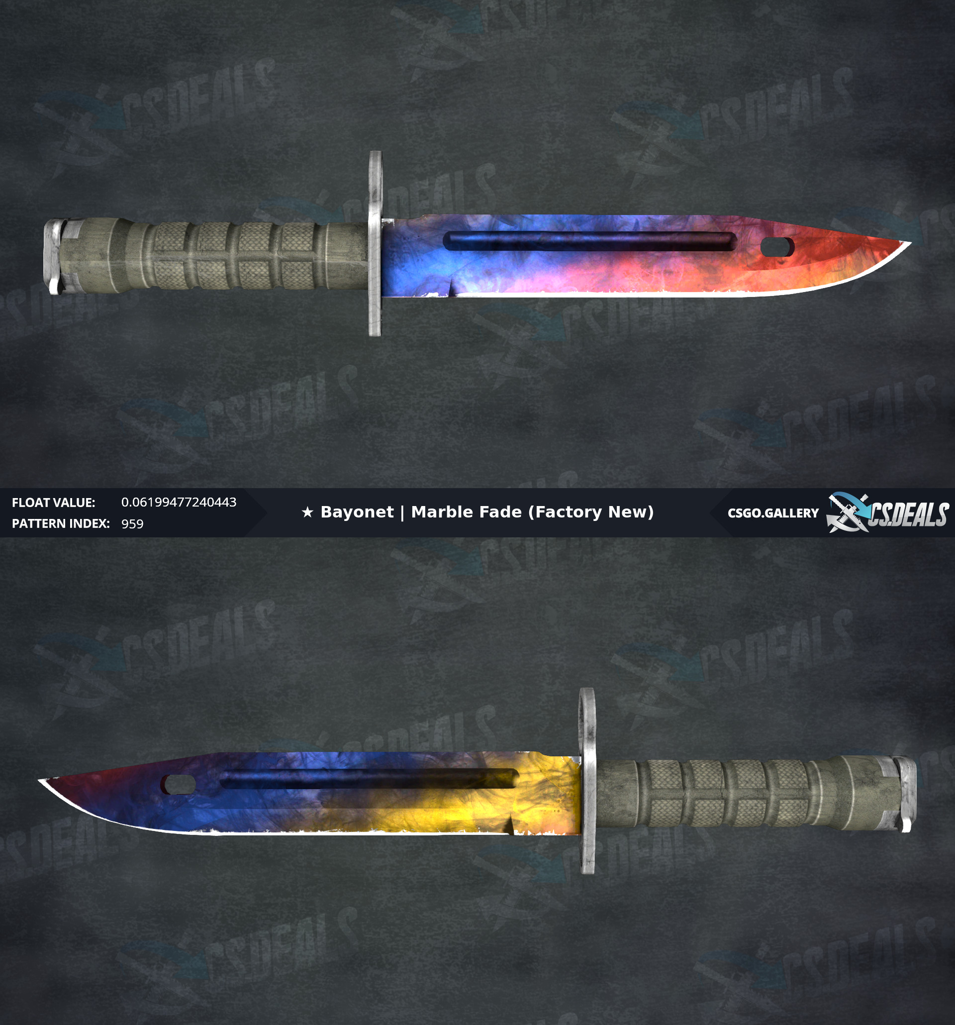 H Bayonet Marble Fade Fake Fire Ice W Bayonet Marble Fade Fire Ice Globaloffensivetrade