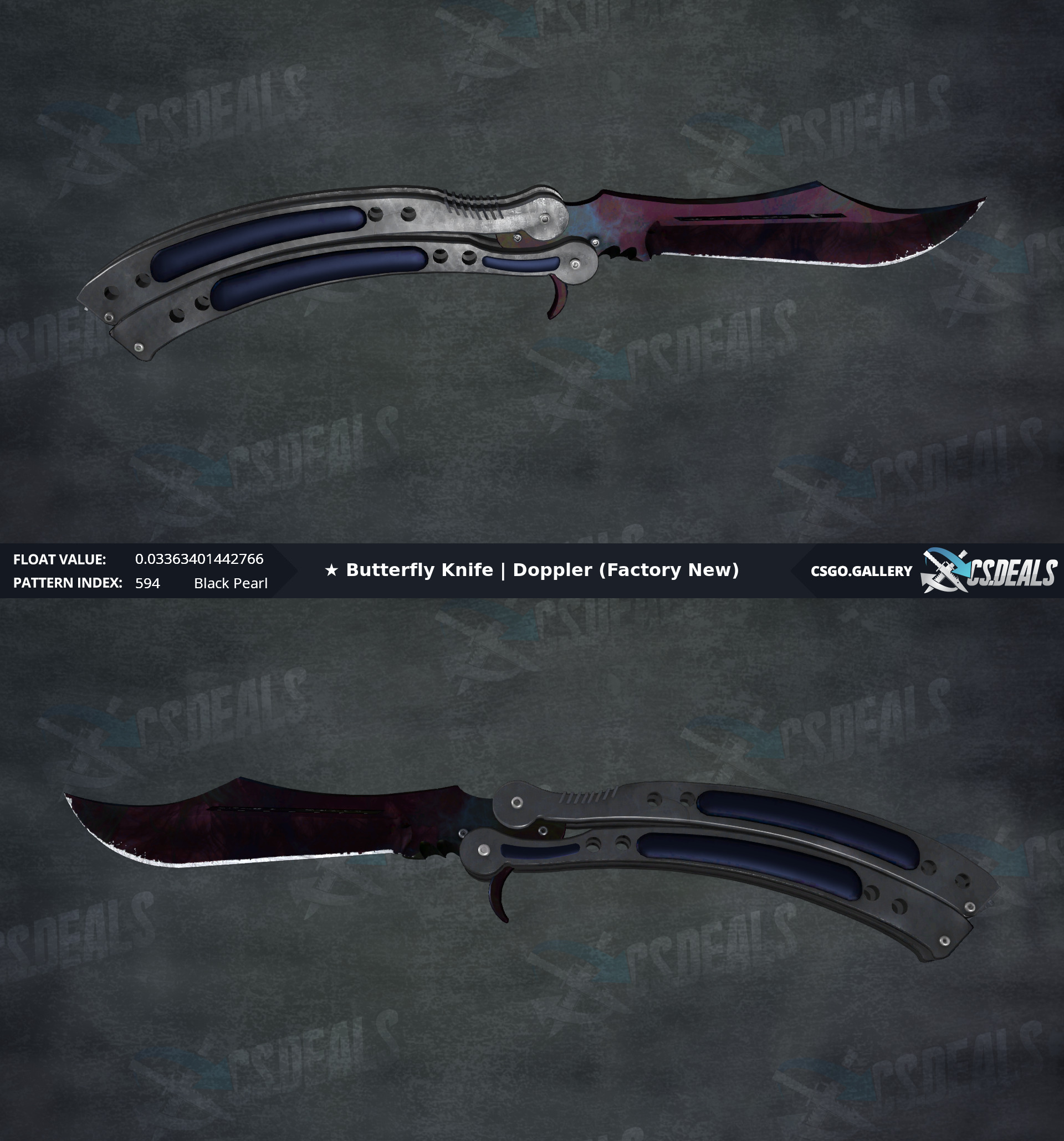 [PC] Butterfly Knife Doppler (Factory New) Black Pearl 0.03 r